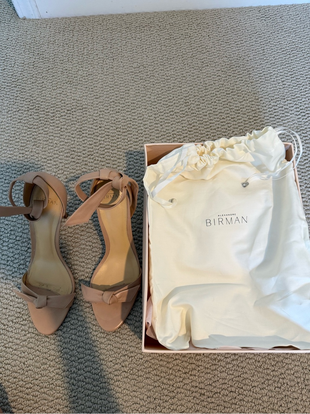 Alexandre Birman Beige Knot Ankle-Strap Stiletto Sandals - Picture 9 of 9